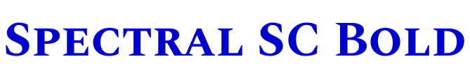 Spectral SC Bold font